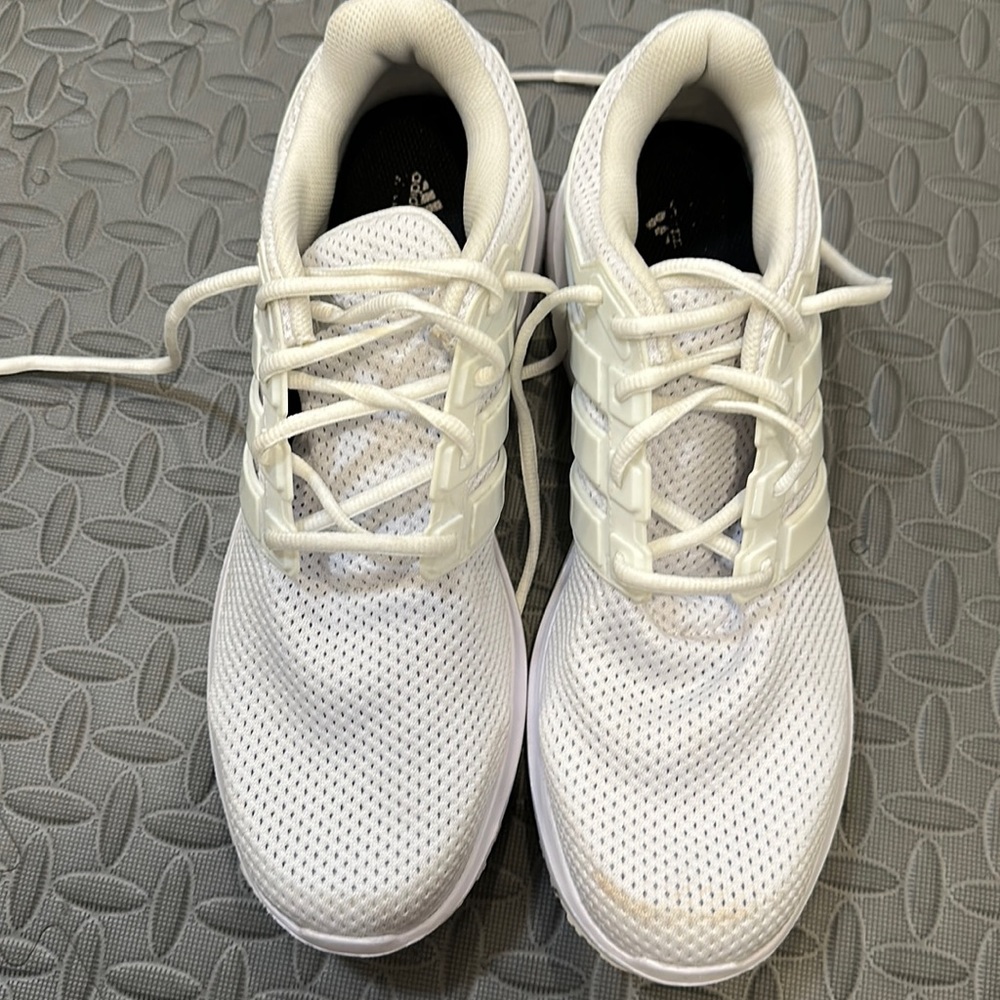 Adidas. White men’s shoes.